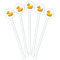 Rubber Duckie White Plastic 5.5" Stir Stick - Fan View