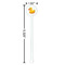 Rubber Duckie White Plastic 5.5" Stir Stick - Round - Dimensions