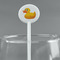 Rubber Duckie White Plastic 5.5" Stir Stick - Round - Main