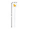 Rubber Duckie White Plastic 7" Stir Stick - Round - Dimensions