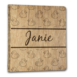 Rubber Duckie Wood 3-Ring Binder - 1" Letter Size (Personalized)