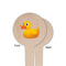 Rubber Duckie Wooden 4" Food Pick - Round - Single Sided - Front & Back