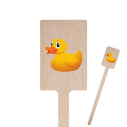 Rubber Duckie 6.25" Rectangle Wooden Stir Sticks - Single Sided