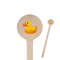 Rubber Duckie 7.5" Round Wooden Stir Sticks - Single Sided