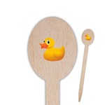 Rubber Duckie Oval Wooden Food Picks