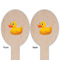 Rubber Duckie Wooden Food Pick - Oval - Double Sided - Front & Back