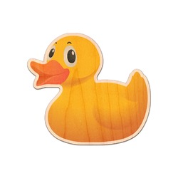 Rubber Duckie Genuine Maple or Cherry Wood Sticker