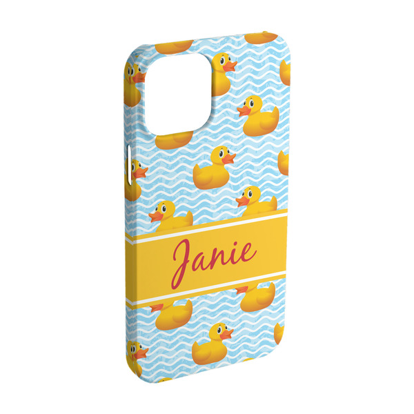 Custom Rubber Duckie iPhone Case - Plastic - iPhone 15 Pro (Personalized)