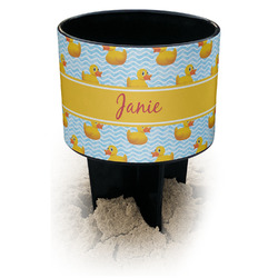 Rubber Duckie Black Beach Spiker Drink Holder (Personalized)