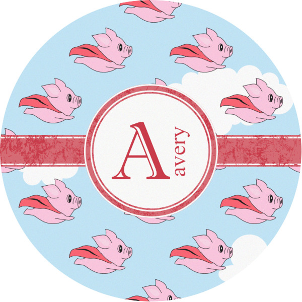 Custom Flying Pigs Multipurpose Round Labels - 1" (Personalized)