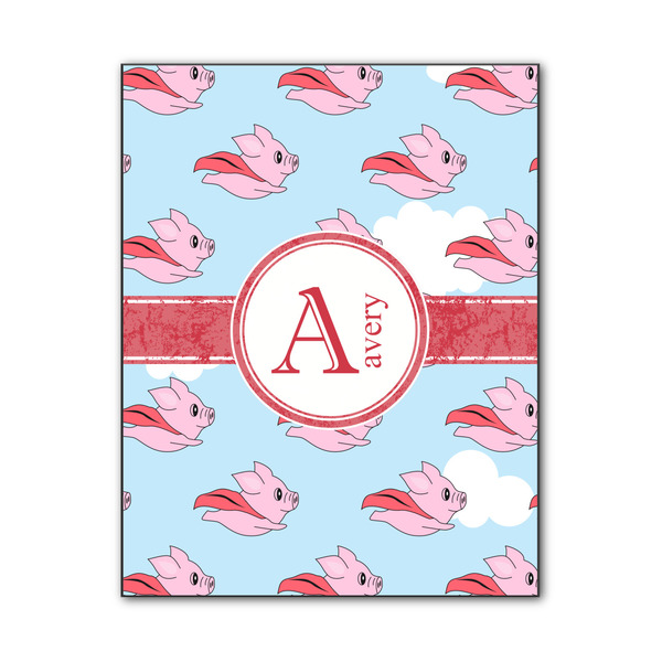 Custom Flying Pigs Wood Print - 11x14 (Personalized)