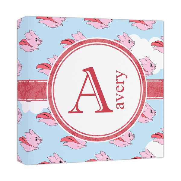 Custom Flying Pigs Canvas Print - 12x12 (Personalized)