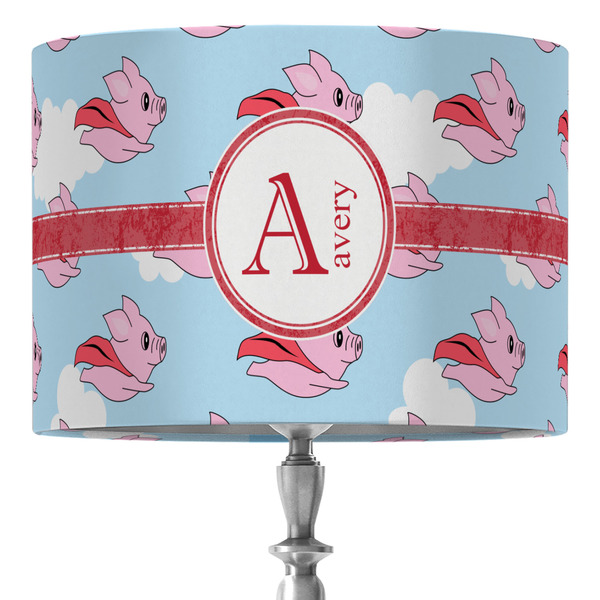 Custom Flying Pigs 16" Drum Lamp Shade - Fabric (Personalized)