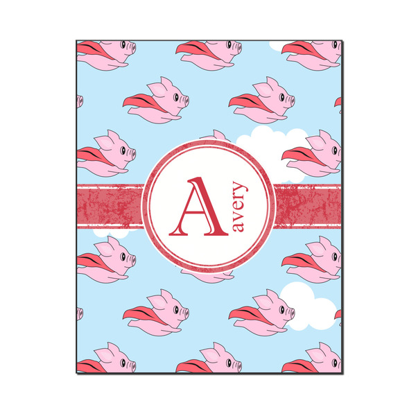 Custom Flying Pigs Wood Print - 16x20 (Personalized)