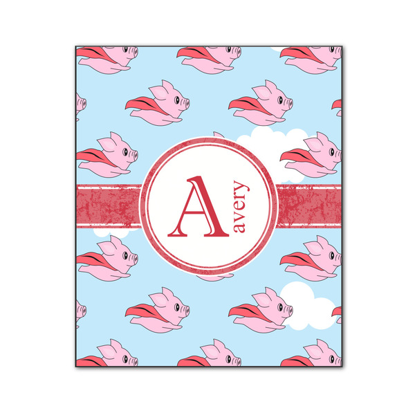 Custom Flying Pigs Wood Print - 20x24 (Personalized)