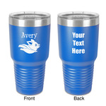 Flying Pigs 30 oz Stainless Steel Tumbler - Royal Blue - Double-Sided (Personalized)