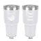 Flying Pigs 30 oz Stainless Steel Ringneck Tumbler - White - Double Sided - Front & Back