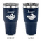 Flying Pigs 30 oz Stainless Steel Ringneck Tumblers - Navy - Double Sided - APPROVAL