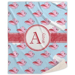 Flying Pigs Sherpa Throw Blanket - 60"x80" (Personalized)
