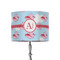 Flying Pigs 8" Drum Lampshade - ON STAND (Fabric)