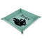 Flying Pigs 9" x 9" Teal Leatherette Snap Up Tray - MAIN