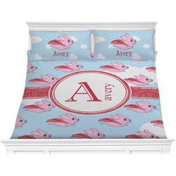 Flying Pigs Comforter Set - King (Personalized)