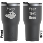 Flying Pigs RTIC Tumbler - Black - Engraved Front & Back (Personalized)