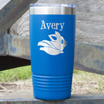 Flying Pigs 20 oz Stainless Steel Tumbler - Royal Blue - Double Sided (Personalized)