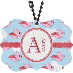 Flying Pigs Rear View Mirror Charm (Personalized)