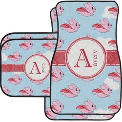 Flying Pigs Car Floor Mats Set - 2 Front & 2 Back (Personalized)