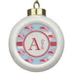 Flying Pigs Ceramic Ball Ornament (Personalized)
