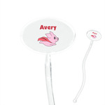 Flying Pigs 7" Oval Plastic Stir Sticks - Clear (Personalized)