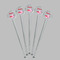 Flying Pigs Clear Plastic 7" Stir Stick - Round - Fan View