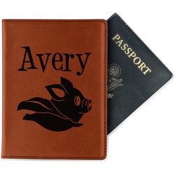Flying Pigs Passport Holder - Faux Leather - Double Sided (Personalized)