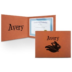 Flying Pigs Leatherette Certificate Holder - Front and Inside (Personalized)