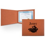 Flying Pigs Leatherette Certificate Holder - Front (Personalized)