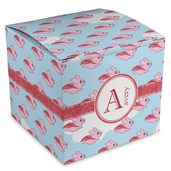 Custom Flying Pigs Cube Favor Gift Boxes (Personalized)