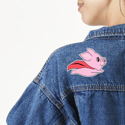 Flying Pigs Twill Iron On Patch - Custom Shape