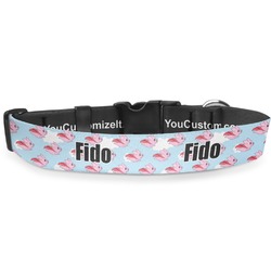 Flying Pigs Deluxe Dog Collar - Large (13" to 21") (Personalized)