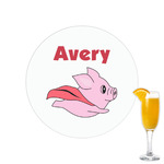 Flying Pigs Printed Drink Topper - 2.15" (Personalized)