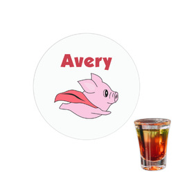 Flying Pigs Printed Drink Topper - 1.5" (Personalized)