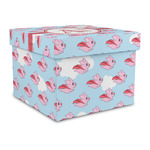 Flying Pigs Gift Box with Lid - Canvas Wrapped - Large (Personalized)