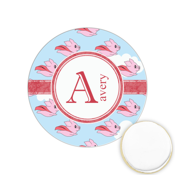 Custom Flying Pigs Printed Cookie Topper - 1.25" (Personalized)