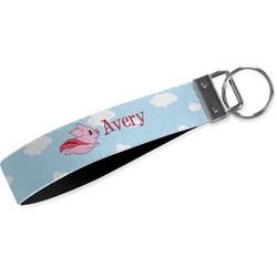 Flying Pigs Wristlet Webbing Keychain Fob (Personalized)