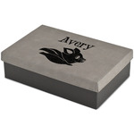 Flying Pigs Large Gift Box w/ Engraved Leather Lid (Personalized)