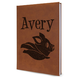 Flying Pigs Leatherette Journal - Large - Single Sided (Personalized)
