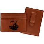 Flying Pigs Leatherette Wallet with Money Clip (Personalized)