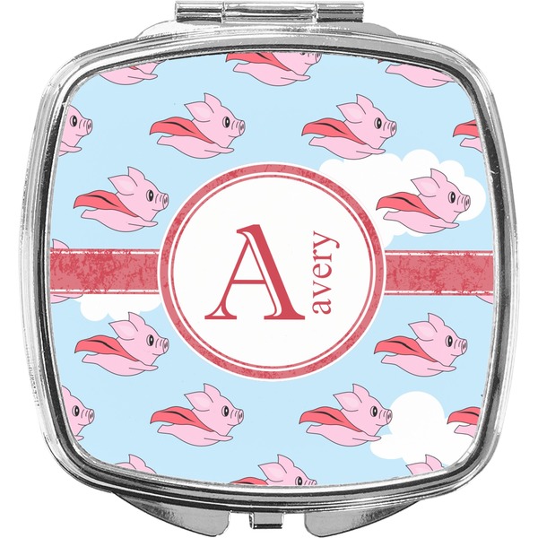 Custom Flying Pigs Compact Makeup Mirror (Personalized)