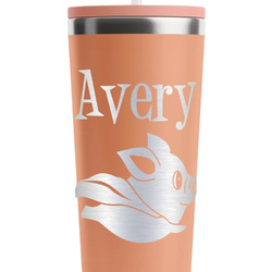 Flying Pigs RTIC Everyday Tumbler with Straw - 28oz - Peach - Double-Sided (Personalized)