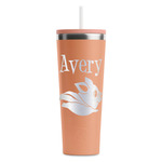 Flying Pigs RTIC Everyday Tumbler with Straw - 28oz - Peach - Single-Sided (Personalized)